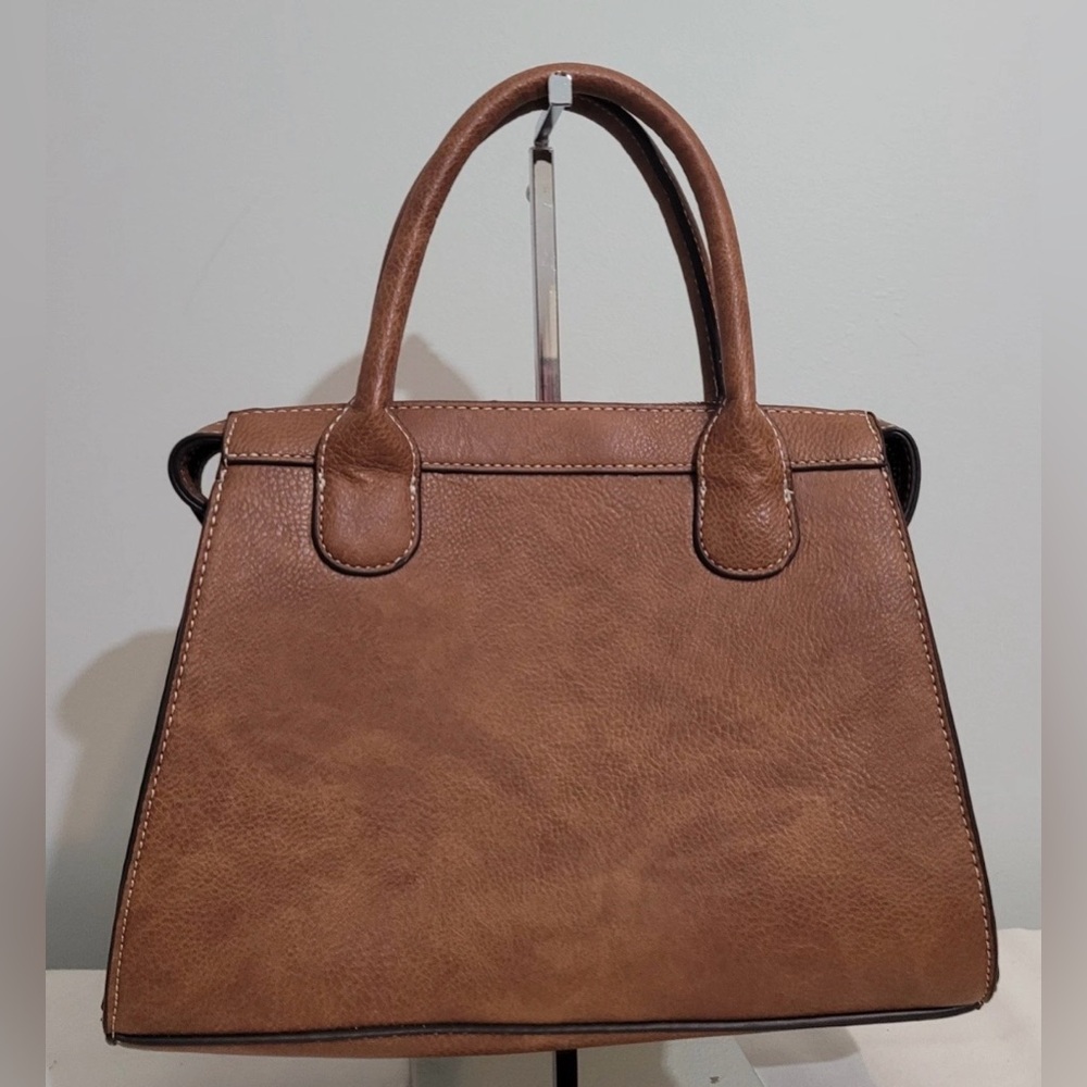 Darcy Marks London Satchel Crossbody Bag Brown Vegan Leather - Picture 3 of 16
